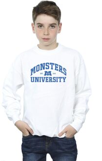 Disney Jongens Monsters University Logo Sweatshirt (Wit) - maat 5-6J / 110-116cm