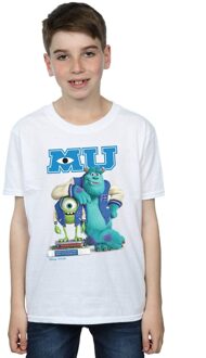 Disney Jongens Monsters University Poster T-Shirt (Wit) - 5-6J / 110-116cm