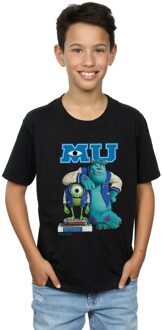 Disney Jongens Monsters University Poster T-Shirt (Zwart) - maat 5-6J / 110-116cm