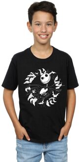 Disney Jongens Nightmare Before Christmas Jack Bat Circle T-Shirt (Zwart) - 7-8J / 122-128cm