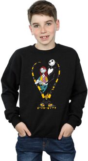 Disney Jongens Nightmare Before Christmas Jack en Sally Love Sweatshirt (Zwart) - 7-8J / 122-128cm