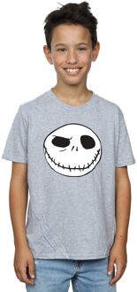 Disney Jongens Nightmare Before Christmas Jack´s Groot Gezicht T-Shirt (Sportgrijs) Lichtgrijs
