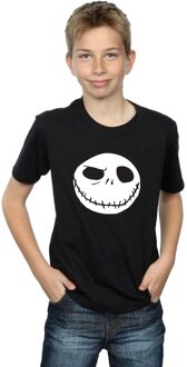 Disney Jongens Nightmare Before Christmas Jack´s Groot Gezicht T-Shirt (Zwart) - 7-8J / 122-128cm