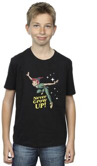 Disney Jongens Peter Pan wordt nooit volwassen T-Shirt (Zwart) - maat 12-13J / 152-158cm