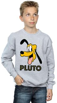 Disney Jongens Pluto Gezicht Sweatshirt (Sportgrijs) - maat 5-6J / 110-116cm Lichtgrijs