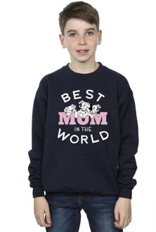 Disney Jongens Sweatshirt 101 Dalmatiërs Beste Moeder Ter Wereld (Marineblauw) - maat 5-6J / 110-116cm Navy