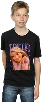 Disney Jongens Tangled Rapunzel Montage T-shirt (Zwart) - maat 12-13J / 152-158cm