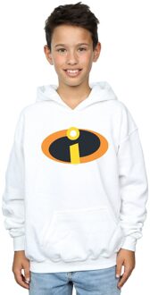 Disney Jongens The Incredibles Costume Logo Hoodie (Wit) - maat 7-8J / 122-128cm