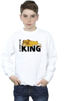 Disney Jongens The Lion King Daddy Is King Sweatshirt (Wit)