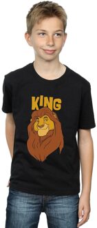 Disney Jongens The Lion King Mufasa Koning T-Shirt (Zwart) - 9-11J / 128cm-146cm