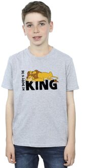 Disney Jongens The Lion King Papa is Koning T-Shirt (Sportgrijs) - maat Lichtgrijs