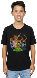 Disney Jongens The Muppets Groep Cirkel T-Shirt (Zwart) - 9-11J / 128cm-146cm