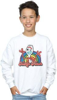 Disney Jongens Toy Story 4 Forky Talkin´ Trash Sweatshirt (Wit) - 7-8J / 122-128cm