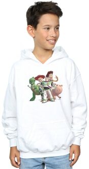 Disney Jongens Toy Story 4 Groep Hoodie (Wit)