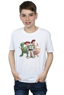 Disney Jongens Toy Story 4 Groep T-shirt (Wit) - 5-6J / 110-116cm