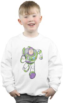 Disney Jongens Toy Story 4 Klassiek Buzz Lightyear Sweatshirt (Wit)