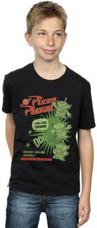 Disney Jongens Toy Story 4 Pizza Planet Little Green Men T-shirt (Zwart) - 12-13J / 152-158cm