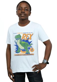 Disney Jongens Toy Story 4 Rex angstaanjagend dinosaurus T-shirt (Wit) - maat 7-8J / 122-128cm