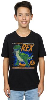 Disney Jongens Toy Story 4 Rex angstaanjagend dinosaurus T-shirt (Zwart) - 7-8J / 122-128cm