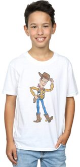 Disney Jongens Toy Story 4 Sheriff Woody Pose T-Shirt (Wit) - 12-13J / 152-158cm