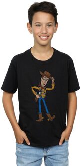 Disney Jongens Toy Story 4 Sheriff Woody Pose T-Shirt (Zwart) - maat 9-11J / 128cm-146cm