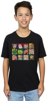 Disney Jongens Toy Story Karakter Vierkantjes T-shirt (Zwart) - maat 7-8J / 122-128cm