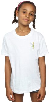 Disney Katoenen T-shirt Tinkerbell borst voor meisjes (Wit) - 5-6J / 110-116cm