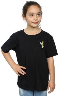Disney Katoenen T-shirt Tinkerbell borst voor meisjes (Zwart) - maat