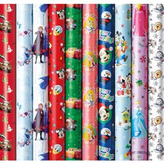 Disney Kerst cadeaupapier disney 200 x 70 cm, assorti
