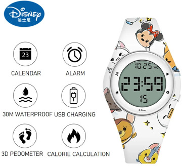 Disney Kids Boy Girl Sport Casual LED Digital Clock Army Military Silicone Wrist Watch Clock Hodinky Ceasuri Relogio Masculino
