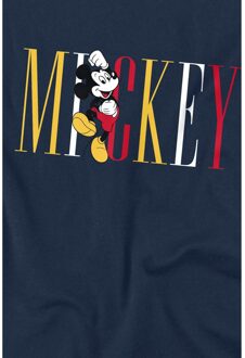 Disney Kinderen/Kinderen Mickey Mouse Multicolour Naam T-shirt (Marine) Navy
