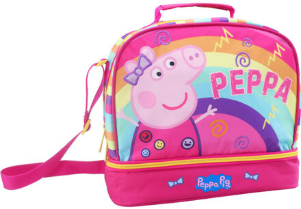 Disney Kleine koeltas voor lunch - roze - met Peppa Pig print - 27 x 13 x 24 cm - 8 liter - Koeltassen