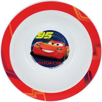 Disney Kunststof ontbijtbordje diep Disney Cars 16 cm - Kinderservies Multikleur