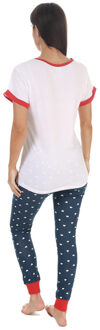 Disney Lady en de Vagebond-pyjama voor dames, wit-marineblauw - EU 38 / UK 10