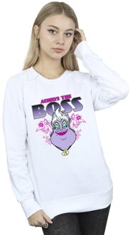 Disney Li-cense Disney dames de kleine zeemeermin ursula mama is de baas sweatshirt Wit