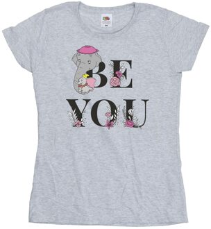 Disney Li-cense Disney dames dumbo be you katoenen t-shirt Lichtgrijs