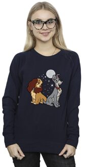 Disney Li-cense Disney dames lady and the tramp maan sweatshirt Navy