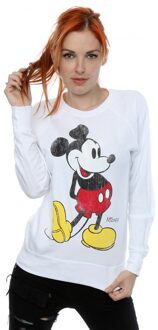 Disney Li-cense Disney dames mickey mouse classic kick sweatshirt Wit