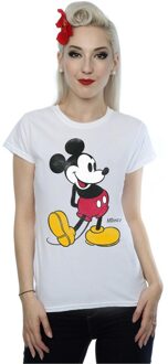 Disney Li-cense Disney dames mickey mouse klassiek kick katoenen t-shirt Wit