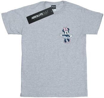 Disney Li-cense Disney dames minnie mouse dansende borst katoenen vriend t-shirt Lichtgrijs