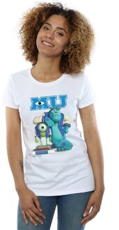 Disney Li-cense Disney dames monsters university poster katoenen t-shirt Wit