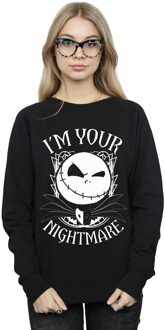 Disney Li-cense Disney dames nightmare before christmas nightmare sweatshirt Zwart