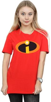 Disney Li-cense Disney dames the incredibles costume logo cotton boyfriend t-shirt Rood