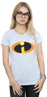 Disney Li-cense Disney dames the incredibles costume logo katoenen t-shirt Lichtgrijs