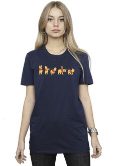 Disney Li-cense Disney dames winnie de poeh stretching katoenen vriendje t-shirt Navy