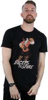 Disney Li-cense Disney heren beauty and the beast gaston biceps to spare t-shirt Zwart