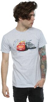 Disney Li-cense Disney heren cars bliksem vs storm t-shirt Lichtgrijs