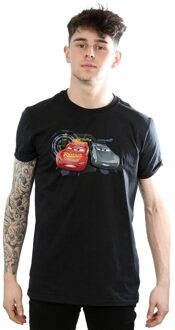 Disney Li-cense Disney heren cars bliksem vs storm t-shirt Zwart
