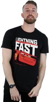 Disney Li-cense Disney heren cars bliksemsnel t-shirt Zwart