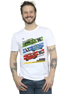 Disney Li-cense Disney heren cars piston cup kampioenen t-shirt Wit
